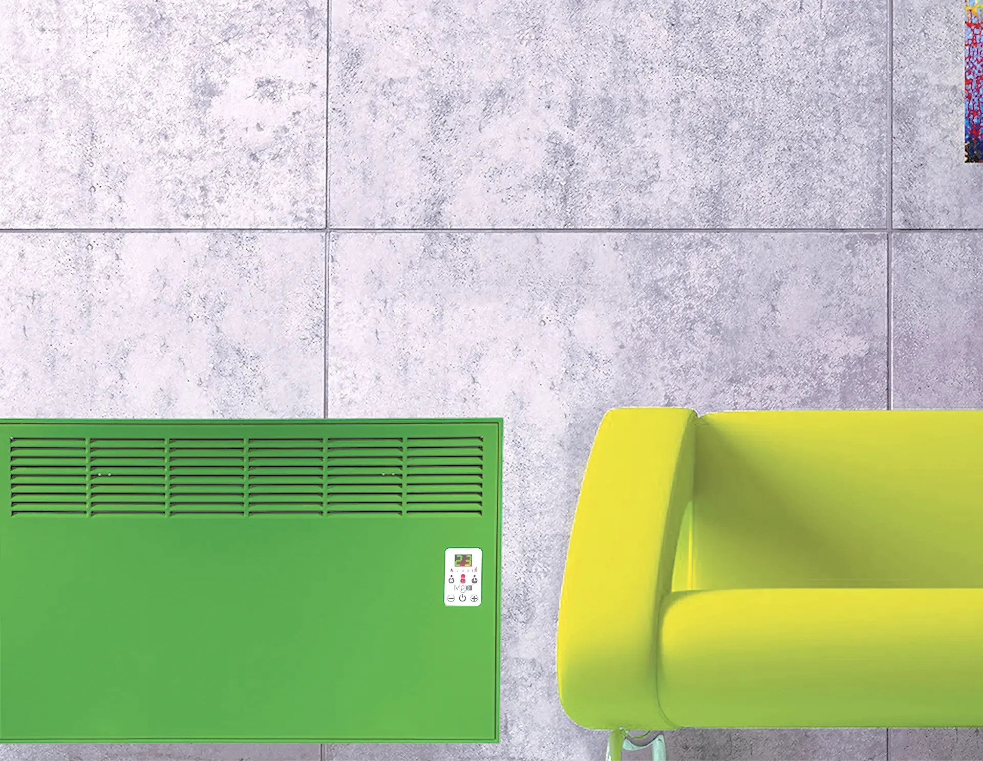 EPK 1000 Watt Dijital Konvektör Isıtıcı Yeşil