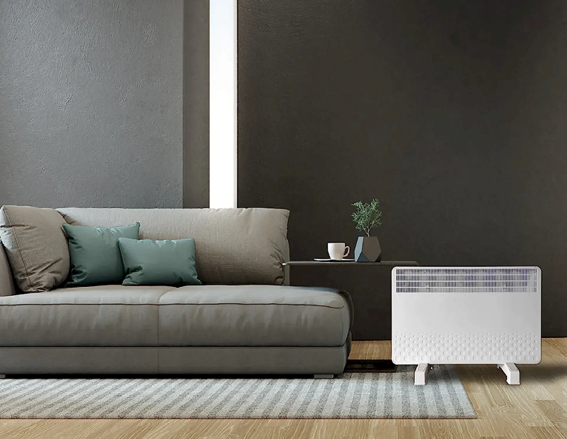 KIP 2000 Watt Manuel Konvektör Isıtıcı Beyaz